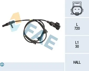 Czujnik, prędkość obrotowa koła FAE 78212 Ostatnie sztuki