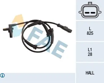 Czujnik, prędkość obrotowa koła FAE 78221 Do wyczerpania zapasów