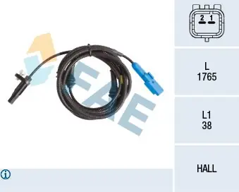 Ograniczona ilość Czujnik, prędkość obrotowa koła FAE 78234