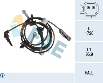 Czujnik, prędkość obrotowa koła FAE 78239 Dostępne od ręki