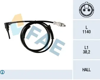 Oferta Czujnik, prędkość obrotowa koła FAE 78255