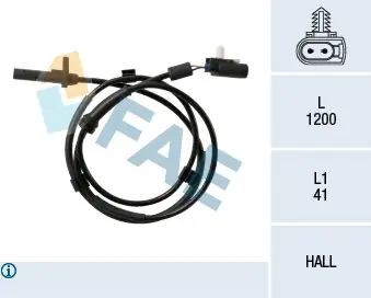 Premium Czujnik, prędkość obrotowa koła FAE 78258