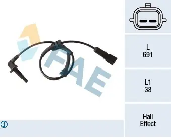 Czujnik, prędkość obrotowa koła FAE 78273 Zamów teraz