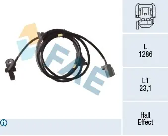 Nie przegap Czujnik, prędkość obrotowa koła FAE 78287