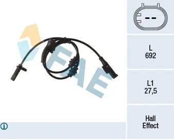 Bestseller Czujnik, prędkość obrotowa koła FAE 78298