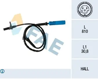 Czujnik, prędkość obrotowa koła FAE 78338 Wyprzedaż