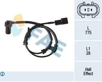 Kup online Czujnik, prędkość obrotowa koła FAE 78342