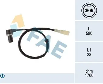 Nowy Czujnik, prędkość obrotowa koła FAE 78344