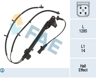 Czujnik, prędkość obrotowa koła FAE 78357 Super okazja