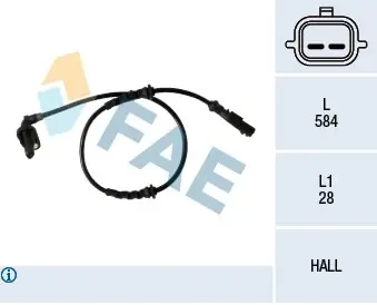Oferta Czujnik, prędkość obrotowa koła FAE 78358