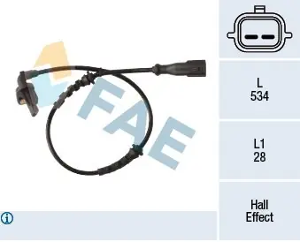 Ostatnie sztuki Czujnik, prędkość obrotowa koła FAE 78360
