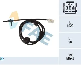 Wysoka jakość Czujnik, prędkość obrotowa koła FAE 78393