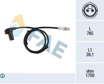 Hit sprzedaży Czujnik, prędkość obrotowa koła FAE 78408