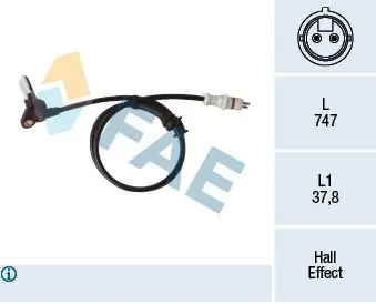 Oferta Czujnik, prędkość obrotowa koła FAE 78413