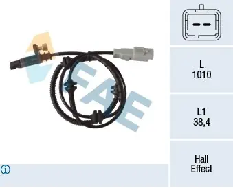 Do wyczerpania zapasów Czujnik, prędkość obrotowa koła FAE 78423