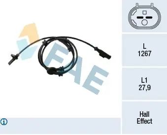 Hit sprzedaży Czujnik, prędkość obrotowa koła FAE 78433