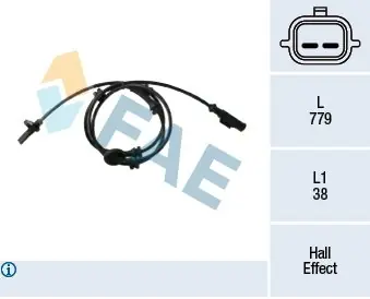 Rabat Czujnik, prędkość obrotowa koła FAE 78437