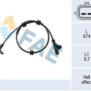 Czujnik, prędkość obrotowa koła FAE 78454 Darmowa dostawa