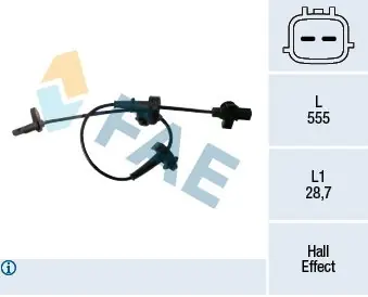 Czujnik, prędkość obrotowa koła FAE 78461 Bezpieczna płatność