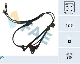 Cena promocyjna Czujnik, prędkość obrotowa koła FAE 78499