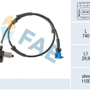 Czujnik, prędkość obrotowa koła FAE 78563 Ostatnie sztuki