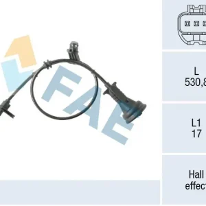 Czujnik, prędkość obrotowa koła FAE 78566 Hit sprzedaży
