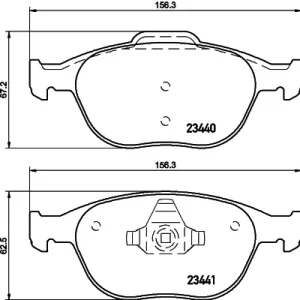 Bestseller Sklep Wazcar  Karta produktu: HEL 8DB355009561 HELLA PAGID klocki ham. prz. FO