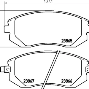 Zniżka Sklep Wazcar  Karta produktu: HEL 8DB355010211 HELLA PAGID klocki ham. prz. CHE SAAB SU