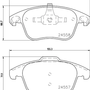 Zniżka Sklep Wazcar  Karta produktu: HEL 8DB355015561 HELLA PAGID klocki ham. prz. CI PE