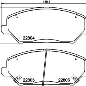 Bestseller Sklep Wazcar  Karta produktu: HEL 8DB355037881 HELLA PAGID klocki ham. prz. HY KIA