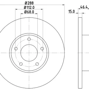 Bestseller Sklep Wazcar  Karta produktu: HEL 8DD355102781 HELLA PAGID tarcza ham. malow. prz. AU