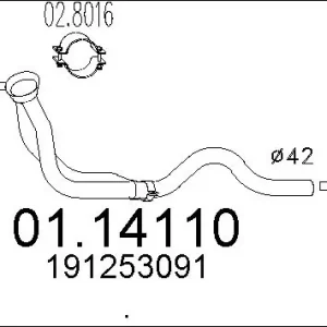 Zniżka Sklep Wazcar  Karta produktu: MT 01.14110 MTS RURA KOLEKT. I 1,0/1,3