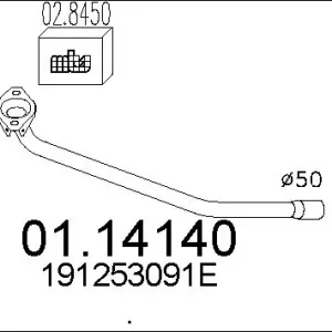 Bestseller Sklep Wazcar  Karta produktu: MT 01.14140 MTS RURA KOLEKT. GOLF II D 1.6