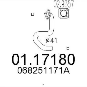 Bestseller Sklep Wazcar  Karta produktu: MT 01.17180 MTS RURA KOLEKT. VW T2 1.6D