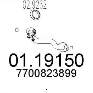 Zniżka Sklep Wazcar  Karta produktu: MT 01.19150 MTS RURA KOLEKT. LAGUNA 2.0