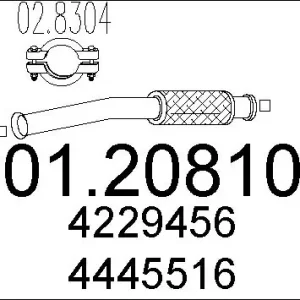Zniżka Sklep Wazcar  Karta produktu: MT 01.20810 MTS RURA KOLEK. SAAB 900 2,0/2,3