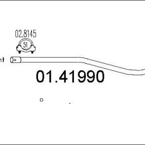 Zniżka Sklep Wazcar  Karta produktu: MT 01.41990 MTS RURA ŚROD. AX 1.0/1.1/1.4