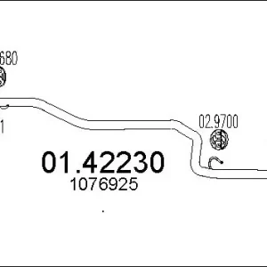 Zniżka Sklep Wazcar  Karta produktu: MT 01.42230 MTS RURA ŚROD. FIESTA IV 1.8 TD
