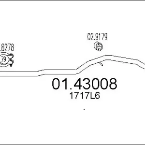 Bestseller Sklep Wazcar  Karta produktu: MT 01.43008 MTS RURA ŚROD. P406 1.8I