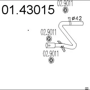 Bestseller Sklep Wazcar  Karta produktu: MT 01.43015 MTS RURA ŚROD. AR33 1.4