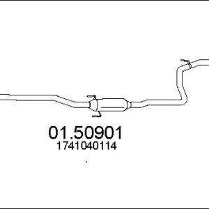 Zniżka Sklep Wazcar  Karta produktu: MT 01.50901 MTS tłumik środ. YARIS 1.0I 12V