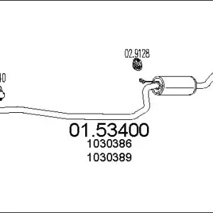 Bestseller Sklep Wazcar  Karta produktu: MT 01.53400 MTS Tłumik środkowy FIESTA 1.1/1.3