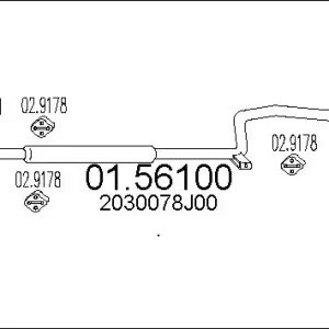 Bestseller Sklep Wazcar  Karta produktu: MT 01.56100 MTS TŁUMIK ŚROD. PRIMERA 2.0 93-96